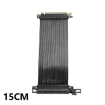 PCIe 5.0 x16 Graphics Card Extension Cable 90-Degree Right-Angle GPU Adapter Cable Silver-Plated, Ultra-Thin Ribbon Cable GEN5 High-Speed Lossless 16AC5 -15CM/20CM/25CM/50CM