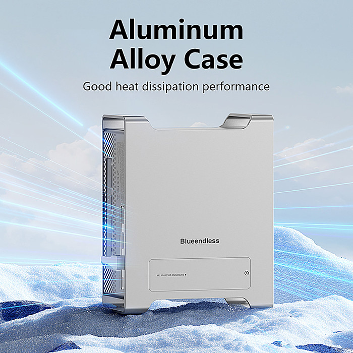 (Blueendless) Compatible with Mac mini NVMe hard drive enclosure, Type-C docking station, M4 chassis mount, SD 4.0 multi-function adapter - 15W power port MAC908 / PDW power port MAC909