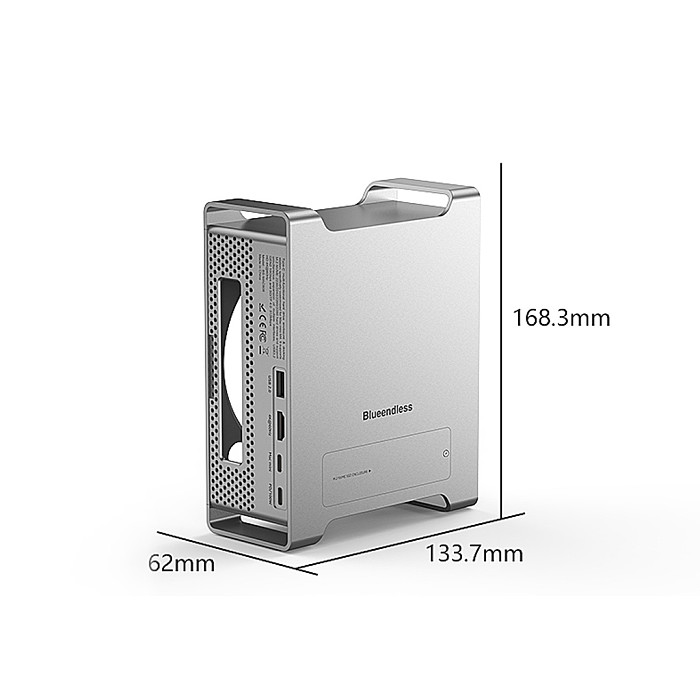 (Blueendless) Compatible with Mac mini NVMe hard drive enclosure, Type-C docking station, M4 chassis mount, SD 4.0 multi-function adapter - 15W power port MAC908 / PDW power port MAC909