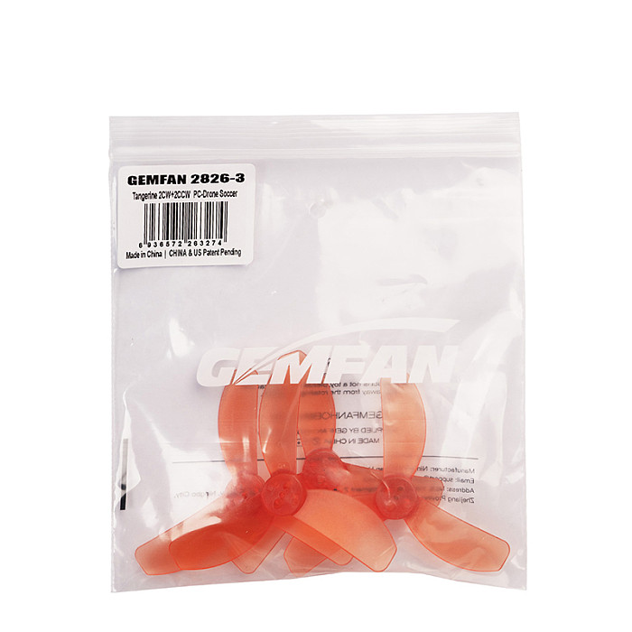 2Pairs CW CCW 1.5mm Propeller 2826 Tri-Blade Ultra-lightweight Prop for FPV Micro Drone