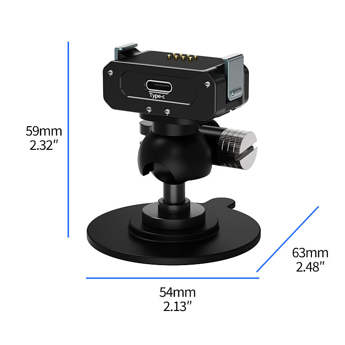 XT-XINTE Magnetic Quick-Release Nano-Adhesive Suction Cup For Vehicle Mounting/Live Streaming Compatible with DJI ACTION 5/4/3/2 & OSMO 360 POCKET4 Panoramic Action Cameras Suitable for Smooth Surfaces: Glass/Tile/Plastic/Wood Panels