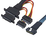 LP Low profile PCIE-8654 8I 74P To SFF-8639 U.2+15P With Screw Hole Wire 50CM/80CM/100CM
