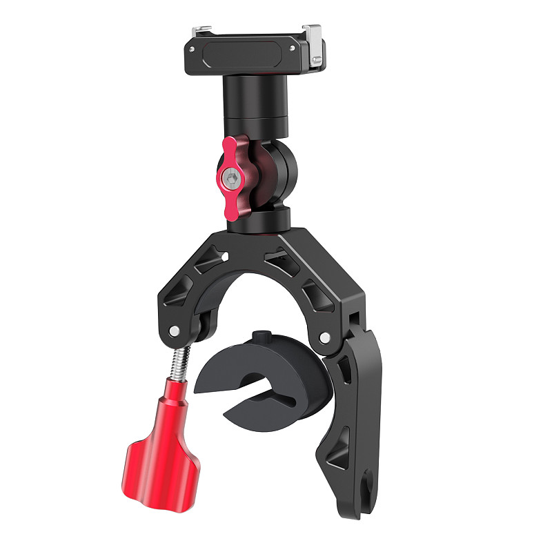 Quick Release Anti Collapse Aluminum Alloy Car Handle Photography Crab Clamp Suitable For DJI OSMO360/Action5/4/3/2/Innsta360 X6/X5/X4 Sports Camera And Motorcycle Electric Vehicle Rearview Mirror Riding Photography Bracket Accessories