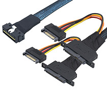 LP Low profile PCIE-8654 8I 74P To SFF-8639 U.2+15P With Screw Hole Wire 50CM/80CM/100CM