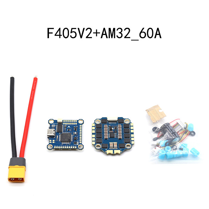 (PAURC) F405 Flying Tower 8S AM32 60A 4IN1 Electric Control F405 V2 Flight Control Suitable for FPV Crossover Aircraft