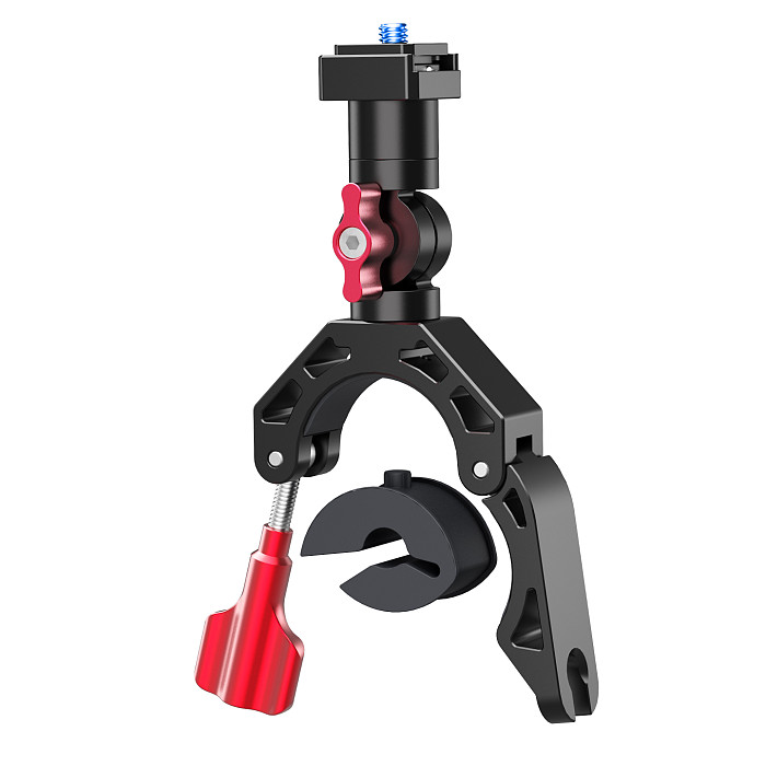 Quick Release Anti Collapse Aluminum Alloy Car Handle Photography Crab Clamp Suitable For DJI OSMO360/Action5/4/3/2/Innsta360 X6/X5/X4 Sports Camera And Motorcycle Electric Vehicle Rearview Mirror Riding Photography Bracket Accessories