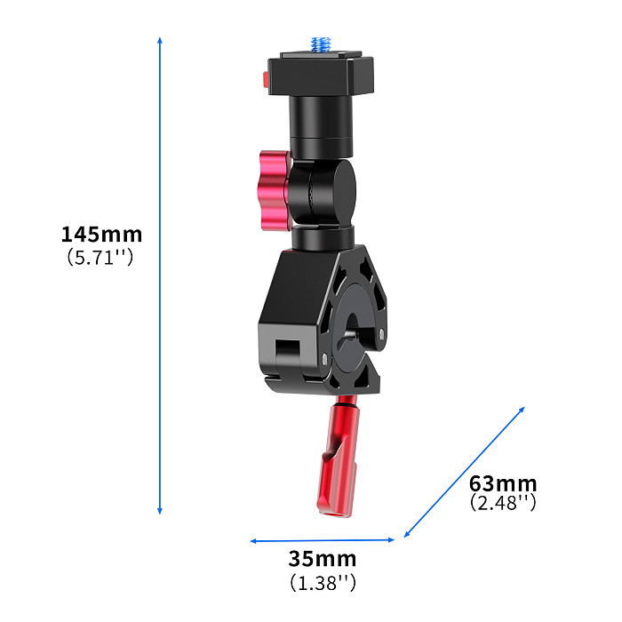 Quick Release Anti Collapse Aluminum Alloy Car Handle Photography Crab Clamp Suitable For DJI OSMO360/Action5/4/3/2/Innsta360 X6/X5/X4 Sports Camera And Motorcycle Electric Vehicle Rearview Mirror Riding Photography Bracket Accessories