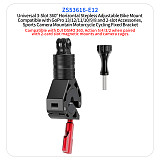 Quick Release Anti Collapse Aluminum Alloy Car Handle Photography Crab Clamp Suitable For DJI OSMO360/Action5/4/3/2/Innsta360 X5/X4 Sports Camera And Motorcycle Electric Vehicle Rearview Mirror Riding Photography Bracket Accessories