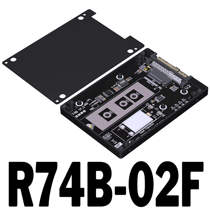 (ADT Link) M.2 NVMe to U.2/U.3 SSD adapter hard drive box CNC aluminum alloy shell PCIe 5.0 Gen5