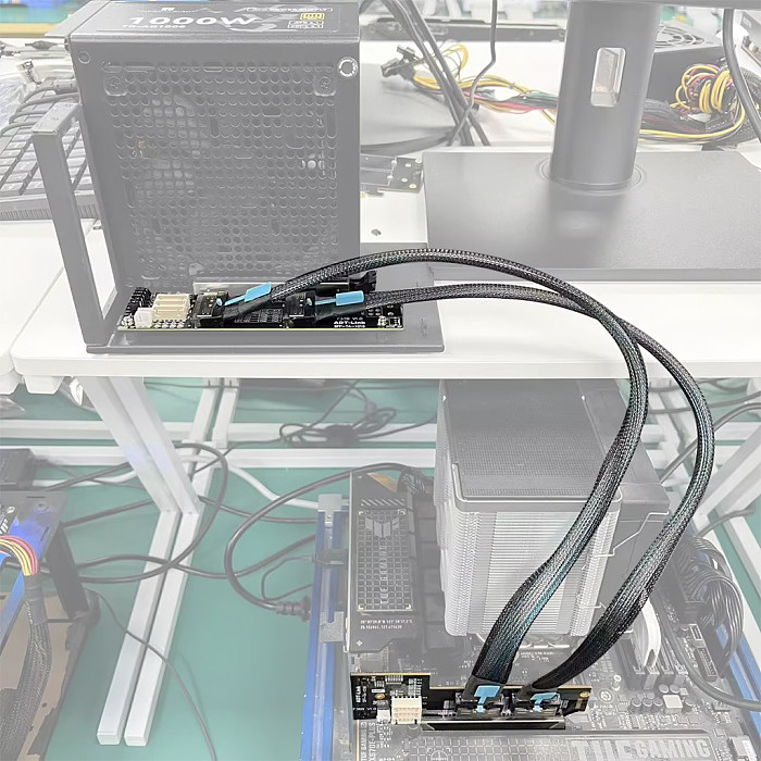 ADT Link PCIe 4.0x16 MCIO graphics card split extension cable supports one to two SFF-TA-1016