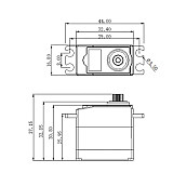 JX CLS-HV2721MG/30g Medium sized Waterproof Servo IP67