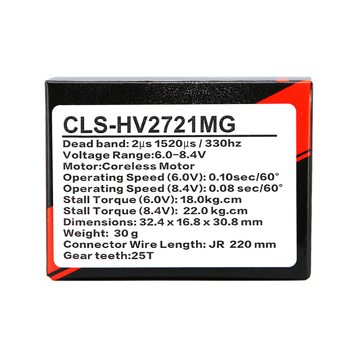 JX CLS-HV2721MG/30g Medium sized Waterproof Servo IP67