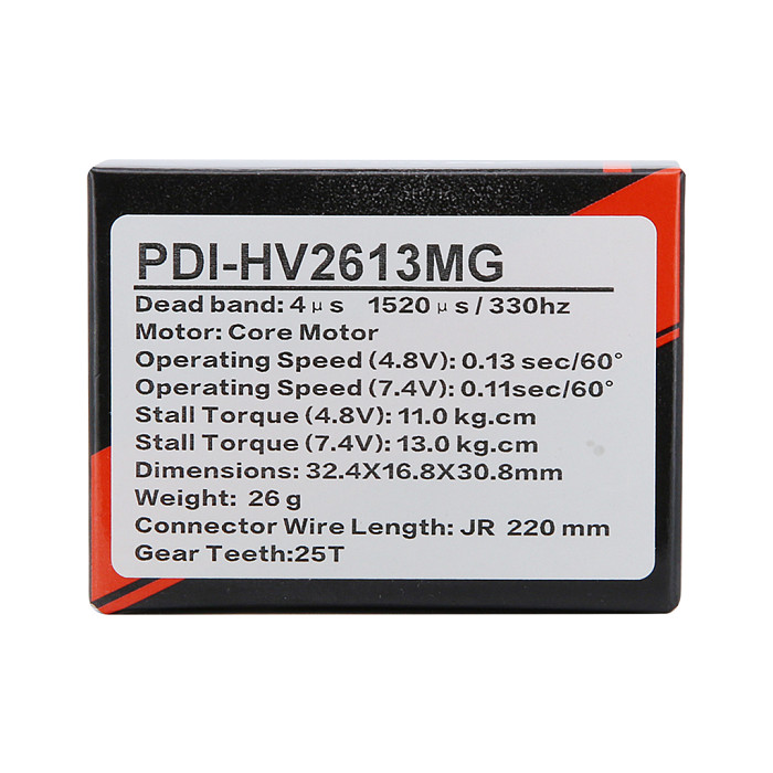 JX PDI-HV2613MG/26g Medium sized Waterproof Servo Mini Servo Waterproof IP67