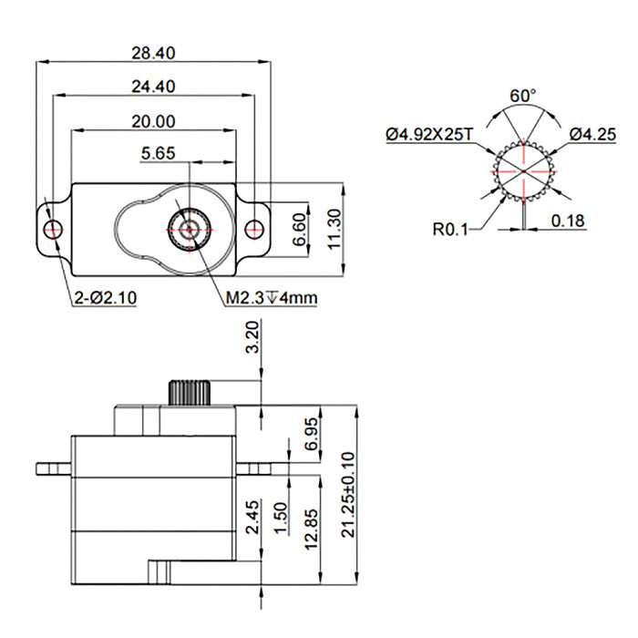 JX PDI-1001MG/10g Miniature Hollow Cup All Metal Servo MICRO CORELESS SERVO