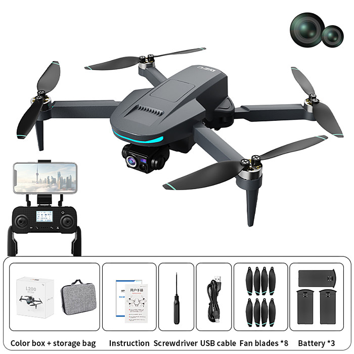 LYZRC L200 PLUS MAX Foldable GPS Drone with 3-Axis Gimbal & 4K Camera for Adults, Beginner-Friendly with Brushless Motors