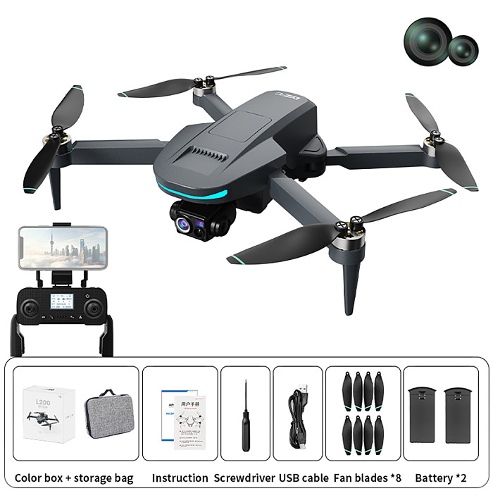 LYZRC L200 PLUS MAX Foldable GPS Drone with 3-Axis Gimbal & 4K Camera for Adults, Beginner-Friendly with Brushless Motors