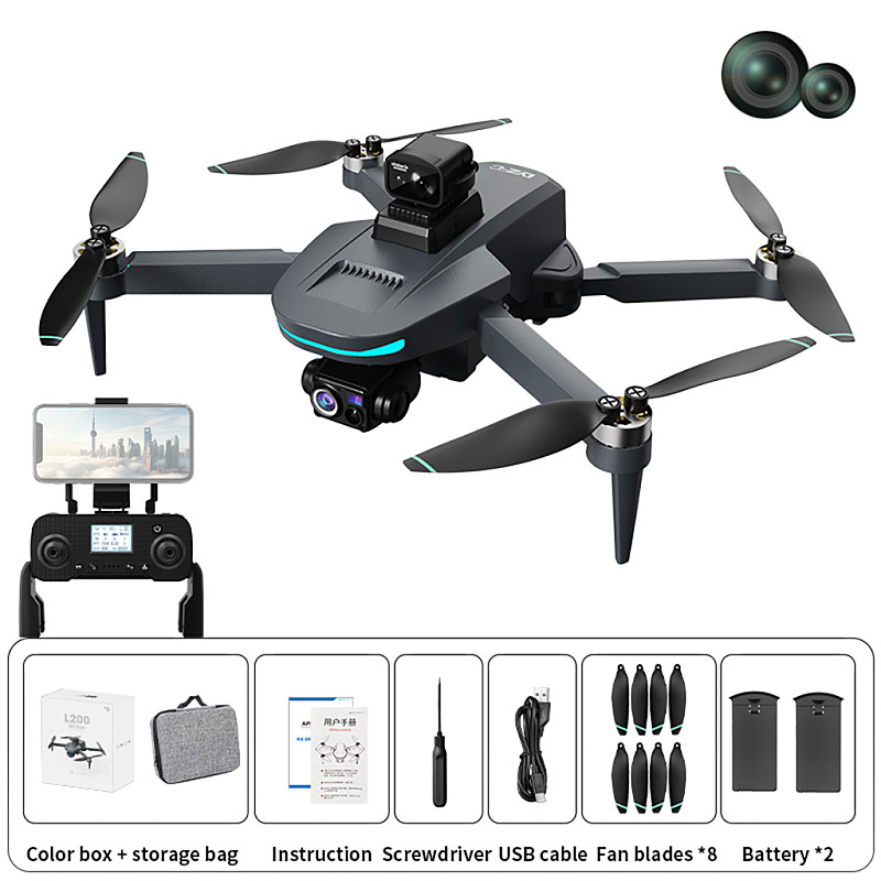 LYZRC L200 PLUS MAX Foldable GPS Drone with 3-Axis Gimbal & 4K Camera for Adults, Beginner-Friendly with Brushless Motors