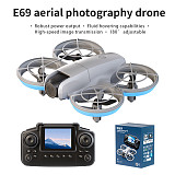 E69 Mini Drone with Screen Control Aerial Photography Dual Camera Optical Flow Aircraft Remote Control Aircraft