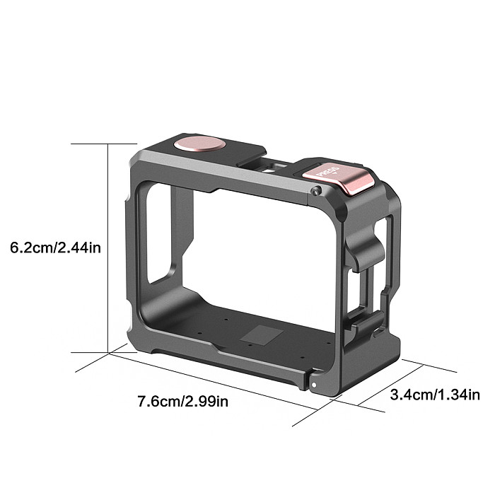 Compatible with Insta360 GO Ultra Pocket Camera Metal Camera Cage Anti-Scratch and Drop-Proof Protective Frame Cold Shoe IN129