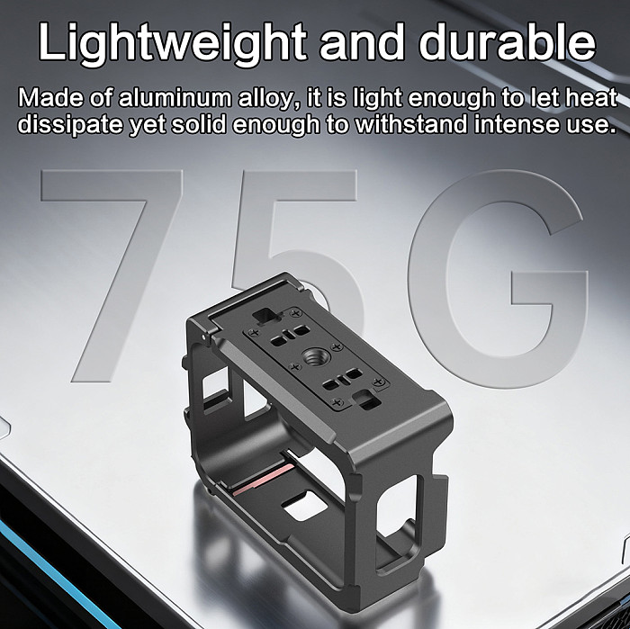 Compatible with Insta360 GO Ultra Pocket Camera Metal Camera Cage Anti-Scratch and Drop-Proof Protective Frame Cold Shoe IN129