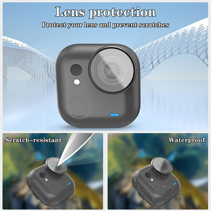 Suitable for Insta360 GO Ultra Thumb Camera Lens Protective Mirror Aluminum Alloy Frame Glass Accessories IN130