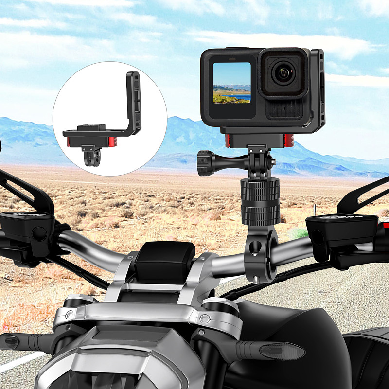 For GoPro 13 Action Camera L Bracket Mount Quick Release Plate Horizontal Vertical Holder Magnetic Base Tripod Vlog Accessories