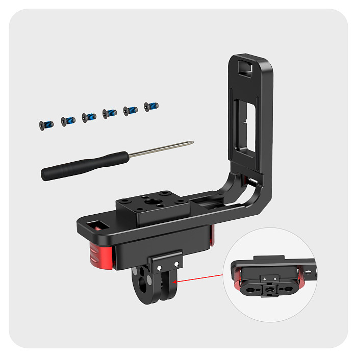For GoPro 13 Action Camera L Bracket Mount Quick Release Plate Horizontal Vertical Holder Magnetic Base Tripod Vlog Accessories