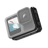 For GoPro 13 Action Camera L Bracket Mount Quick Release Plate Horizontal Vertical Holder Magnetic Base Tripod Vlog Accessories