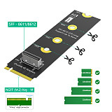 M.2 nvme key M to SFF-8611/8612 Adapter, NVMe PCI-e 4.0 x4 to OcuLink SFF-8612 4i Host Adapter for SSD and eGPU