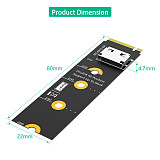 M.2 nvme key M to SFF-8611/8612 Adapter, NVMe PCI-e 4.0 x4 to OcuLink SFF-8612 4i Host Adapter for SSD and eGPU