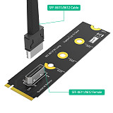 M.2 nvme key M to SFF-8611/8612 Adapter, NVMe PCI-e 4.0 x4 to OcuLink SFF-8612 4i Host Adapter for SSD and eGPU