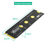 M.2 nvme key M to SFF-8611/8612 Adapter, NVMe PCI-e 4.0 x4 to OcuLink SFF-8612 4i Host Adapter for SSD and eGPU