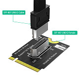 M.2 nvme key M to SFF-8611/8612 Adapter, NVMe PCI-e 4.0 x4 to OcuLink SFF-8612 4i Host Adapter for SSD and eGPU