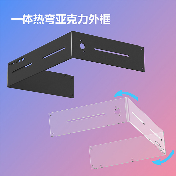 JINEKS A3 Small Case Core Display Computer Case ITX Can be Vertical or Horizontal Suitable for Office Games Portable Small Console