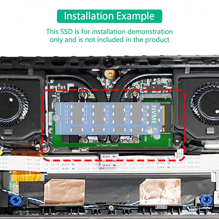 For MSI Claw7 Claw8 Conversion 2230 to 2280 SSD Hard Drive Expansion Adapter NVME M-Key M.2 PCIE 4.0 Adapter