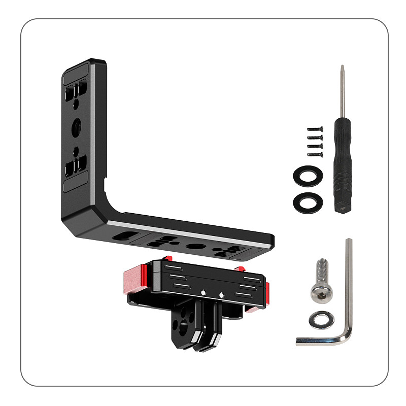 Suitable for Insta360 Ace horizontal and vertical shooting magnetic mounting base L-shaped quick installation and disassembly board 1/4 Ale positioning N52 strong horizontal and vertical shooting second switching suitable for sports cameras for Insta360 Ace/Ace Pro and tripods and extension rods with 1/4 screws