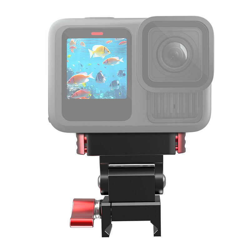 Action Camera Magnetic Quick-Release NATO Rail Extension Gimbal Mount for DSLR Cage Stabilizer Rail Claw Buckle with Damping Adjustment Camera Gimbal Compatible with DJI Action 5 Pro/4/3/OSMO 360 Series / Gopro Sports Camera for Insta360 X6
