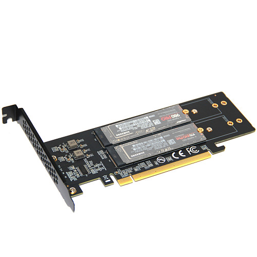 M2 solid-state drive array card PCIE4.0 X16 to four bay NVME expansion card adapter card split LM-418