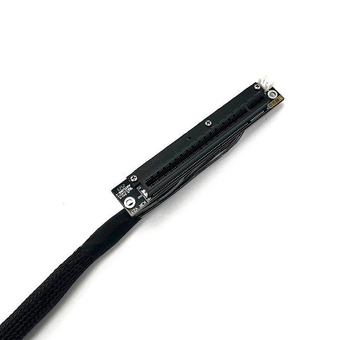ADT-Link Graphics Card Extension Cable, Dual Reverse Bend PCIe 5.0 x16 Full-Speed Stable, Suitable for Chassis Servers