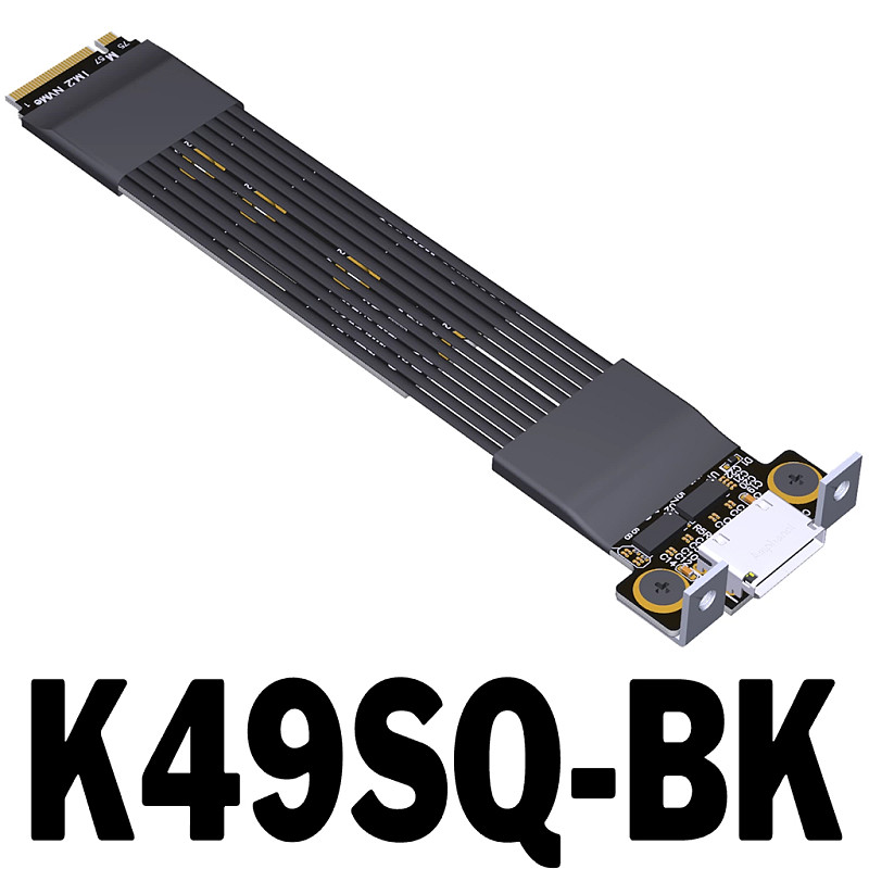 ADT-Link M.2 NVMe to OcuLink Adapter Cable PCIe 5.0 x4 SFF-8611/8612 Graphics Card External Connection K49SQ-BK-02 5.0 Full Height Bracket/15CM