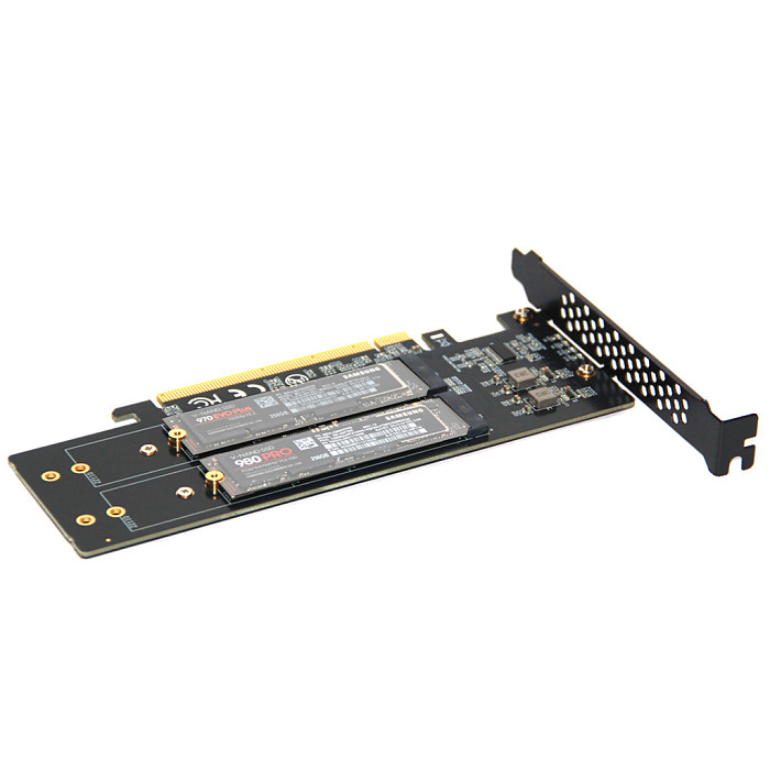 M2 solid-state drive array card PCIE4.0 X16 to four bay NVME expansion card adapter card split LM-418