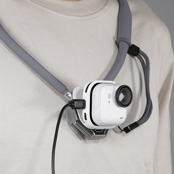 Aluminum Alloy Sports Camera Chest Magnetic Quick-Release Lanyard Mount (with 1/4  BSW Thread) - First-Person View (FPV) Chest Recording | Compatible with 1/4  Threaded Sports Accessory Adapters