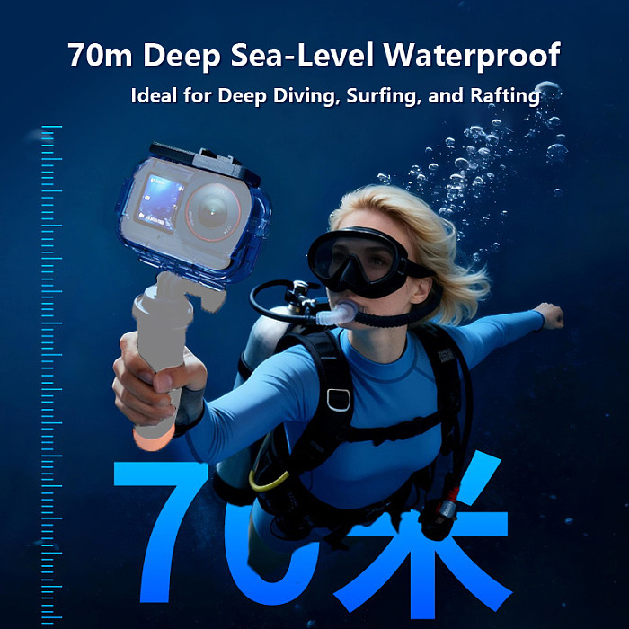 70M Waterproof Case for DJI Osmo Action 6 Housing Diving Protective Anti-Drop Shell Underwater Dive Cover for DJI Action6