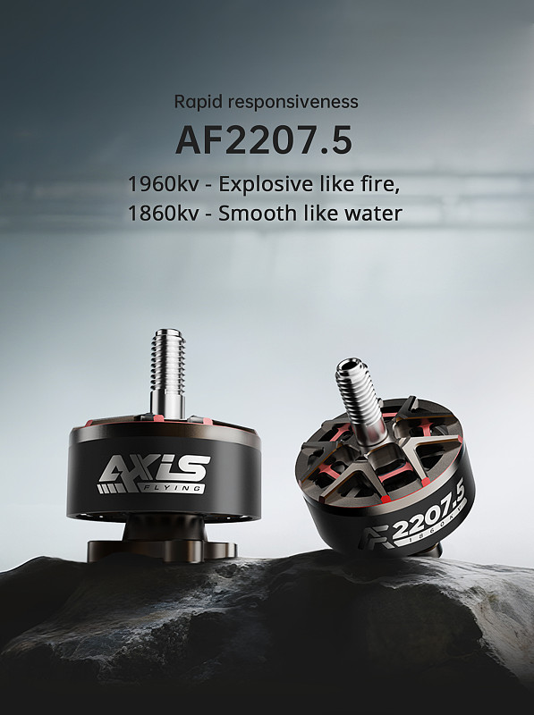 Axisflying AF2207.5 1860KV/ 1960KV 5 Inch Brushless Motor 6S Lipo for Freestyle RC FPV Drone Quadcopter