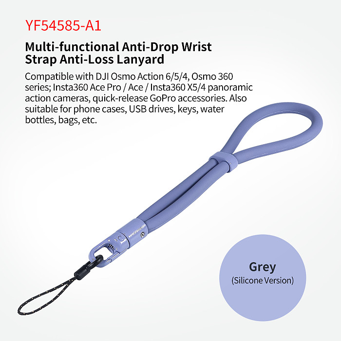 Sports camera wrist strap for easy carrying anti loss rope hanging suitable for DJI ACTION 6 For Insta360 X5 For GOPRO13 sports camera accessories with two-cards