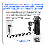 Quick Release Shutter Control Side Handle with 1/4 Arri Locating Screw NATO Rail Clamp for Sony Canon Nikon Camera Cage Handgrip