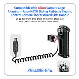 Quick Release Shutter Control Side Handle with 1/4 Arri Locating Screw NATO Rail Clamp for Sony Canon Nikon Camera Cage Handgrip