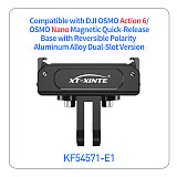 Aluminum Alloy Magnetic Quick-Release Base with Reversible Polarity For DJI Osmo Action 6 For Osmo Nano