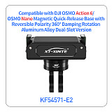 Aluminum Alloy Magnetic Quick-Release Base with Reversible Polarity For DJI Osmo Action 6 For Osmo Nano