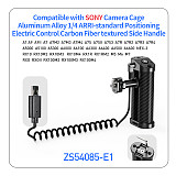 Quick Release Shutter Control Side Handle with 1/4 Arri Locating Screw NATO Rail Clamp for Sony Canon Nikon Camera Cage Handgrip